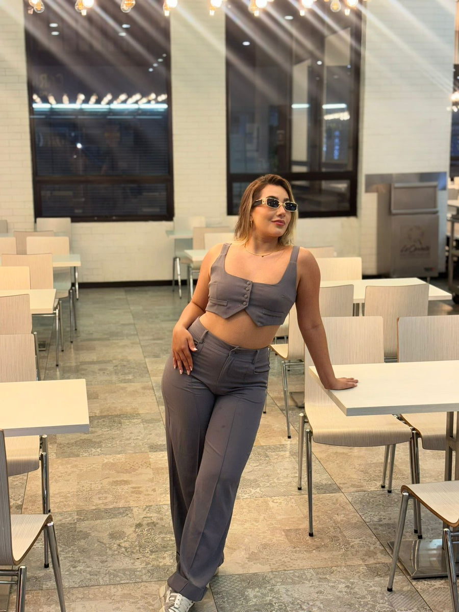 Conjunto Lulu, gris